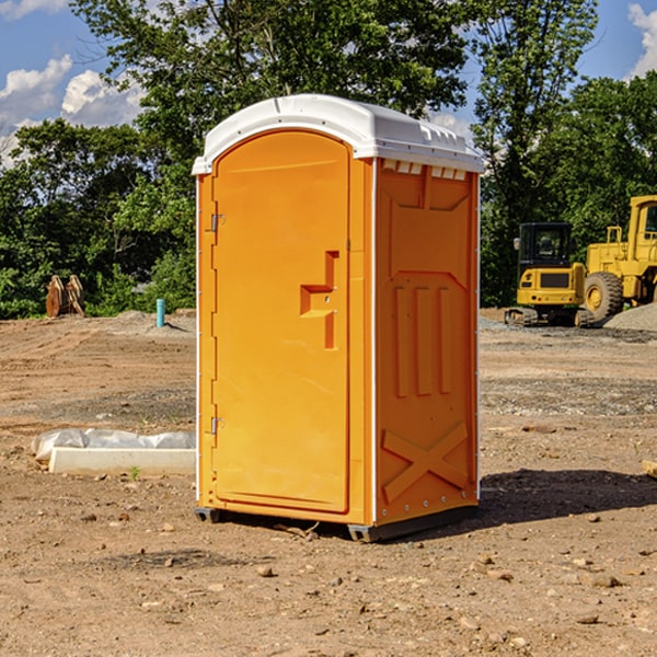 can i customize the exterior of the portable toilets with my event logo or branding in Plymouth Iowa